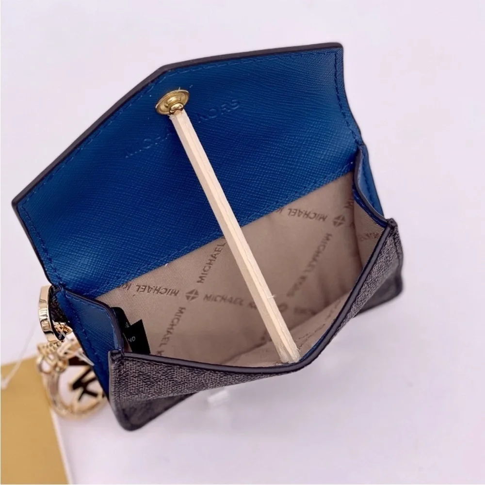 Michael Kors Blue and Gray Card Holder